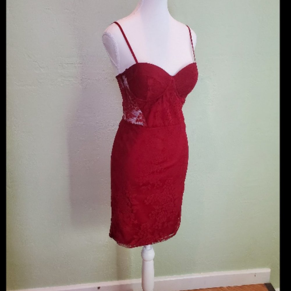 Charlotte Russe Red Lace Dress